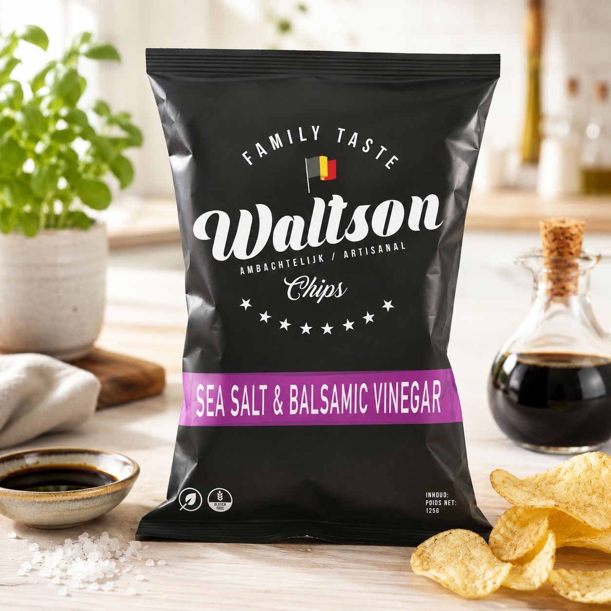 Waltson Chips Zeezout &amp; Balsamico - 125gr