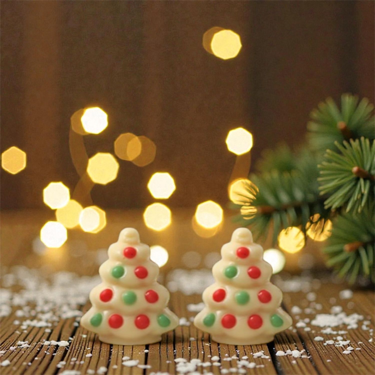 Chocolade kerstboompjes wit - 150gr