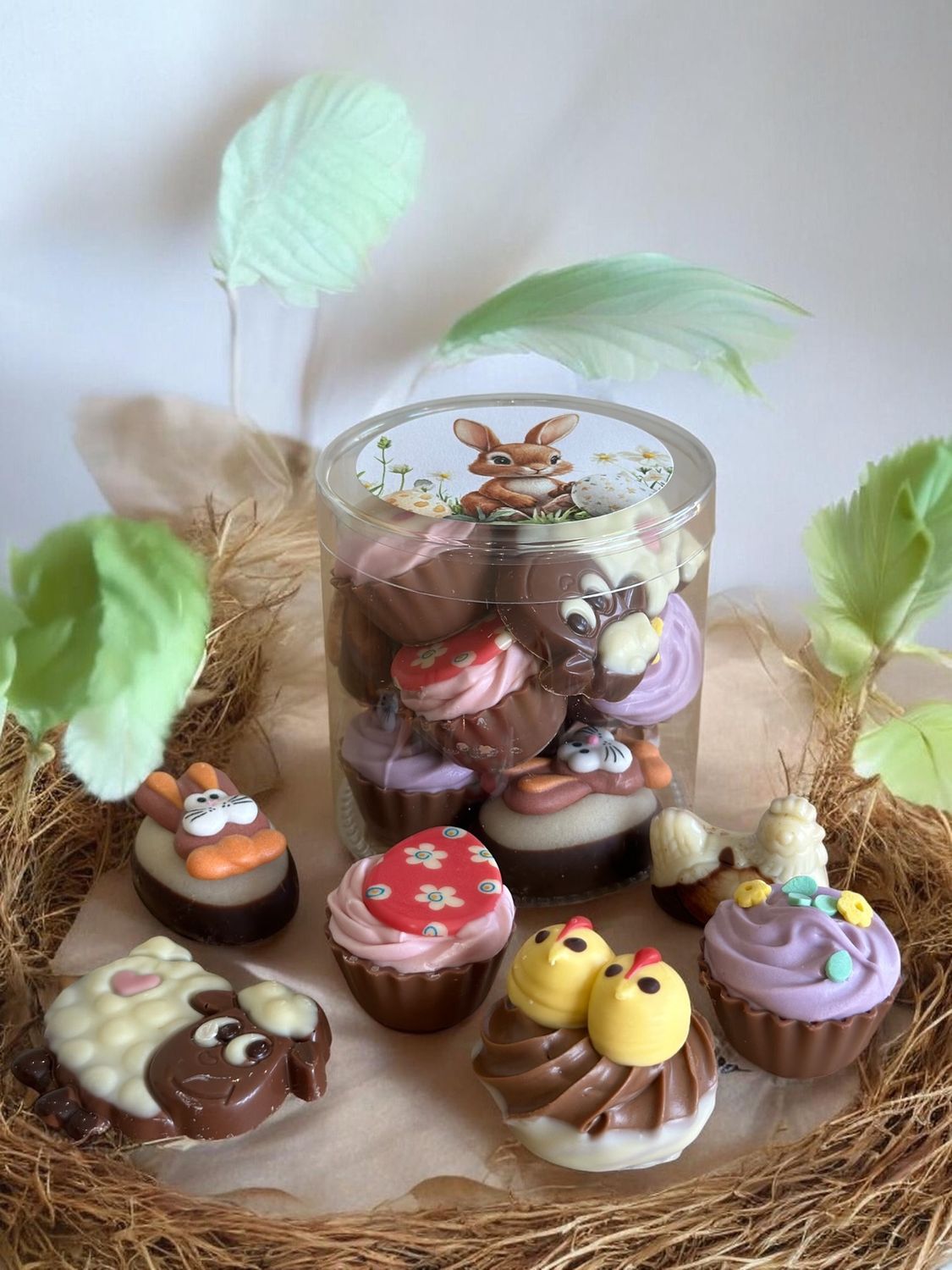 Cellofaanbuisje met Paasspecialiteiten - 200gr