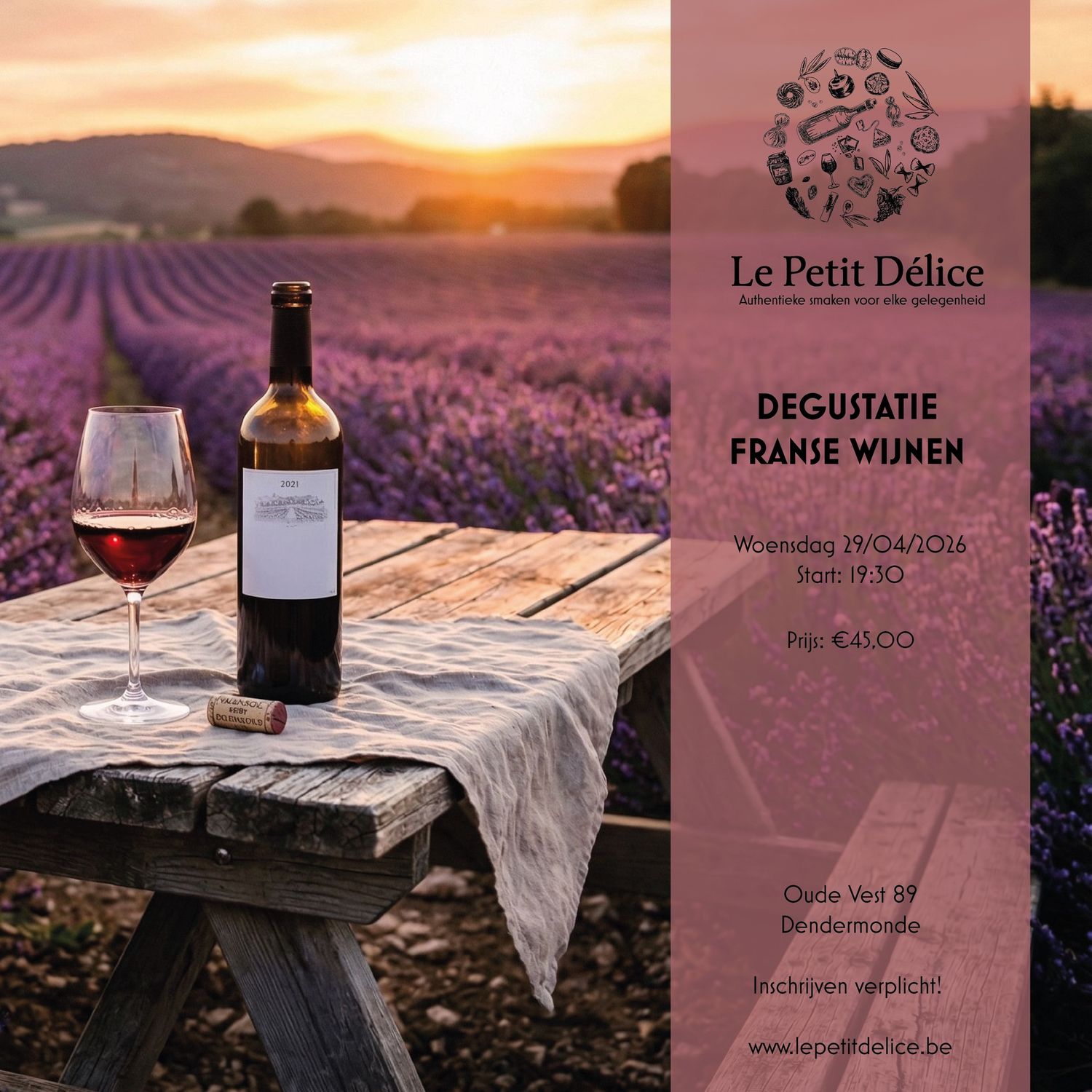 Degustatie Franse Wijnen - 29/04/2026