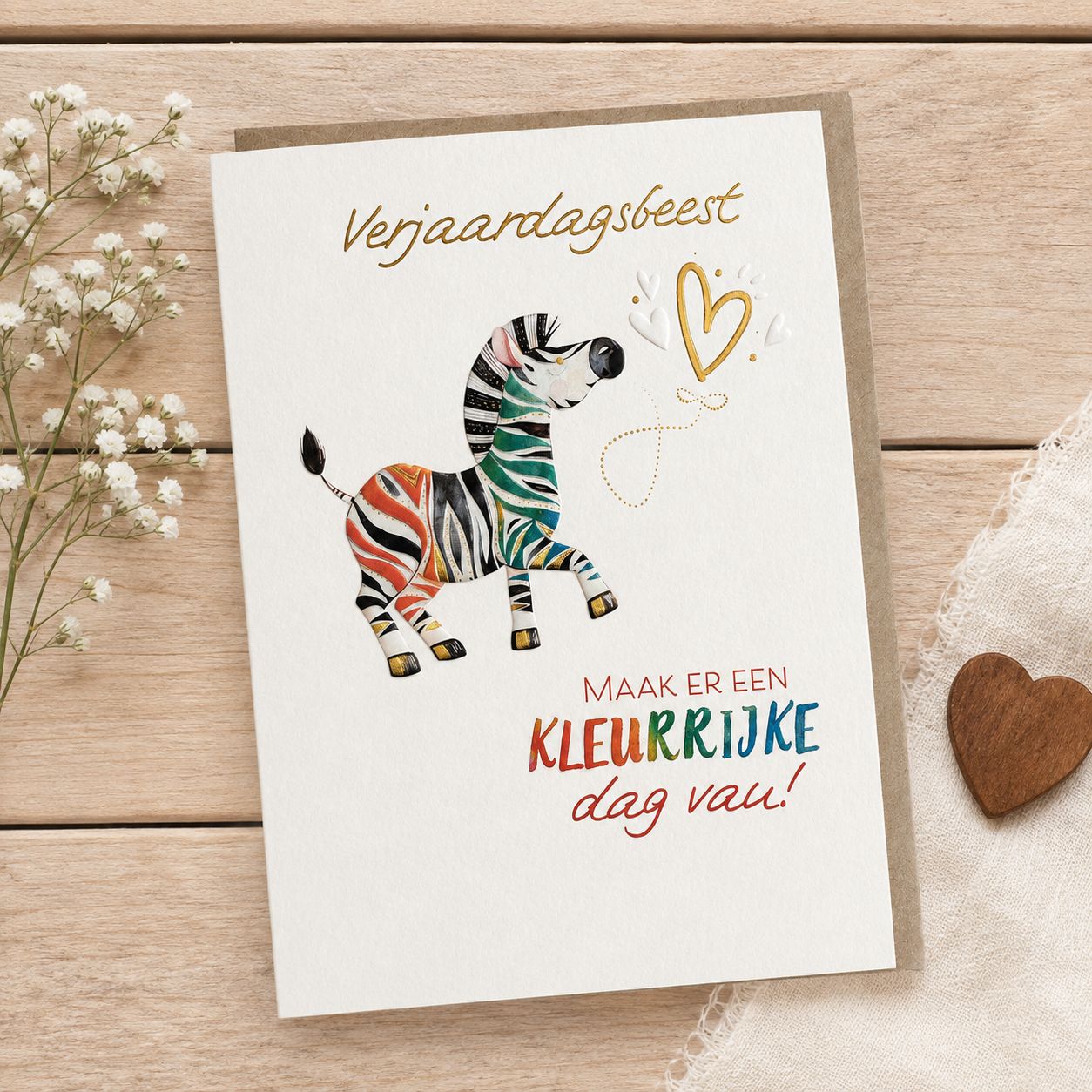 Maak er een kleurrijke dag van - wenskaart