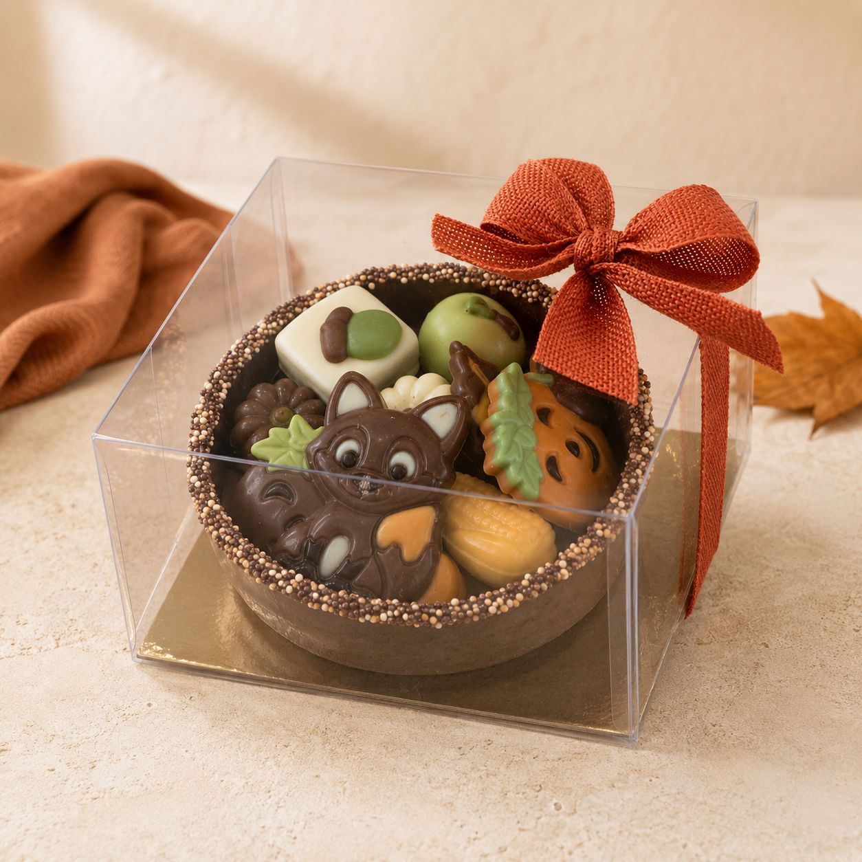 Assortiment Herfstchocolade in Musketmandje - 230gr
