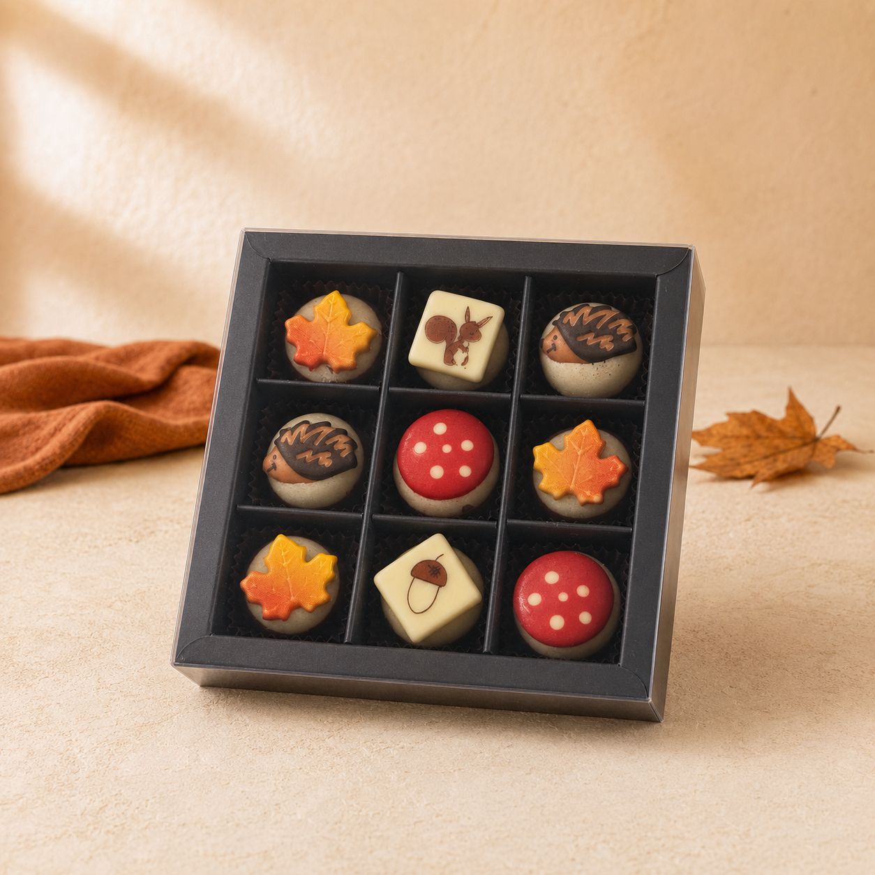 Marsepeinen Herfst Cupcakes - 9 Stuks