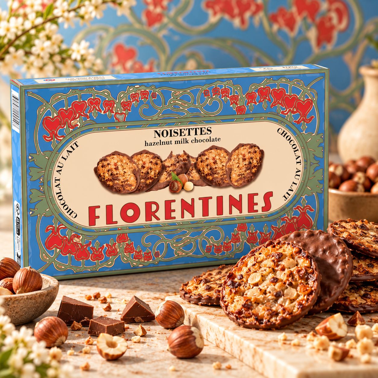 Florentines Hazelnoot &amp; Melkchocolade - 100gr