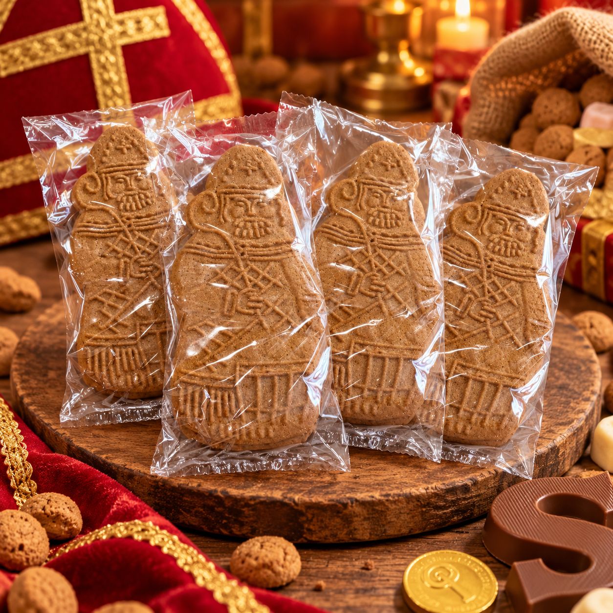 Speculoos Sint 14cm per4 stks - 120gr