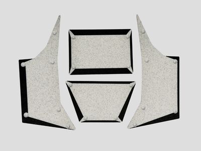 TIprocustoms MB1 Panels Marble White/ Black