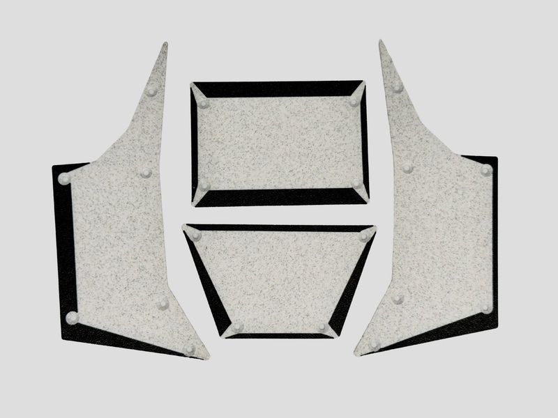 TIprocustoms MB1 Panels Marble White/ Black