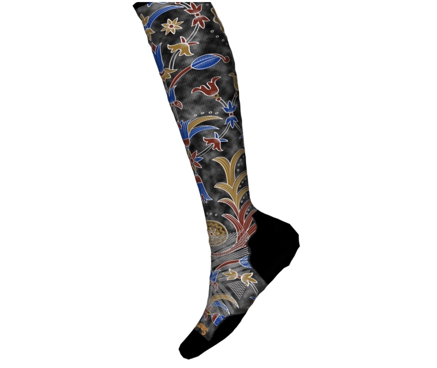 Smartwool Women&#39;s Ski Targeted Cushion Royal Floral Print OTC Socks*