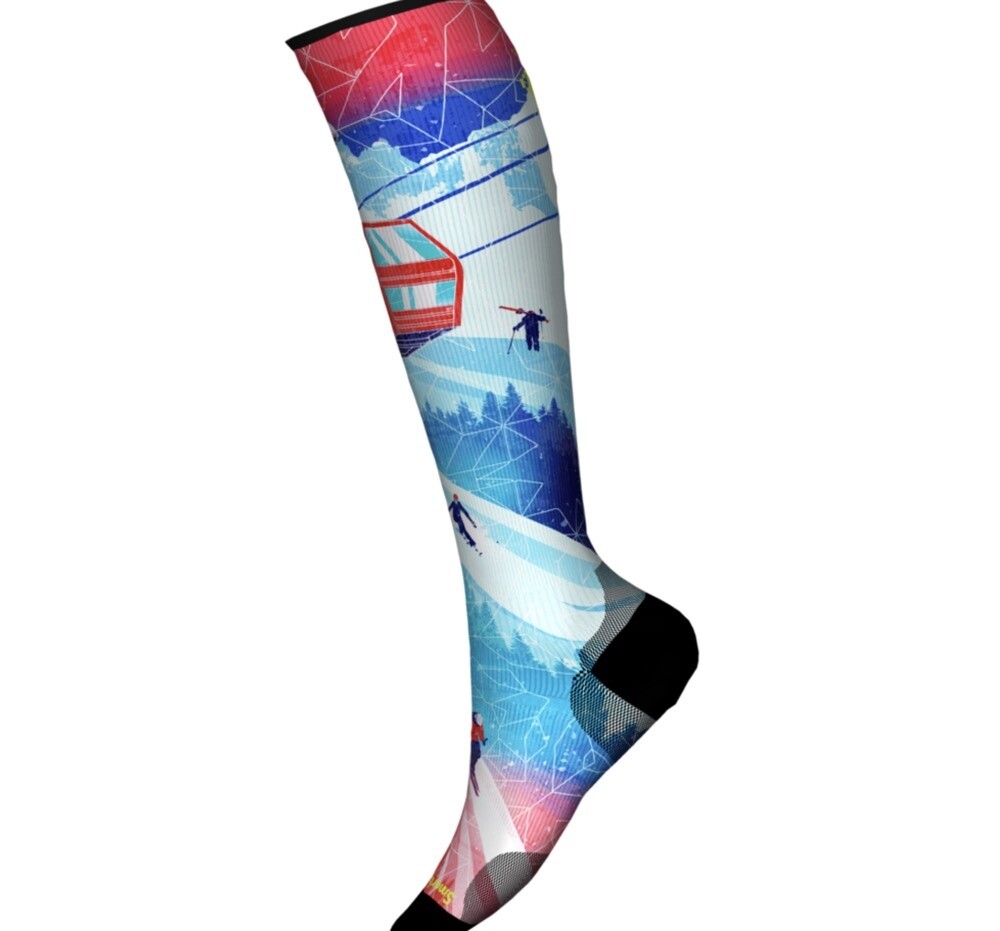 Smartwool Ski Zero Cushion Ski Day Print OTC Socks*