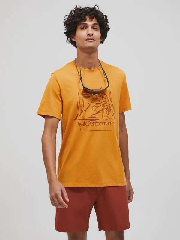 Peak Performance- M EXPLORE GRAPHIC TEE, Size: M, Color: Desert Blow