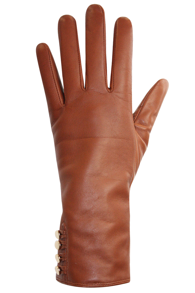 Auclair Yasmine Gloves Women, Colour: Cognac, Size: 7.5