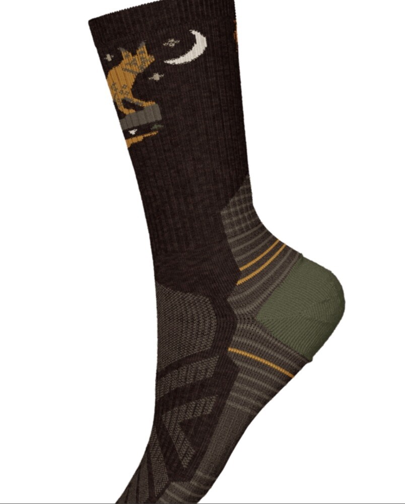 Smartwool Hike Light Cushion Nightfall in the Forest Crew Socks*, Colour: CHESTNUT, Size: XL