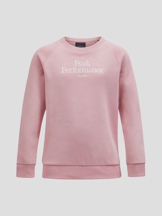 Peak performance Jr Original crew, Colour: Warm blush, Size: 160
