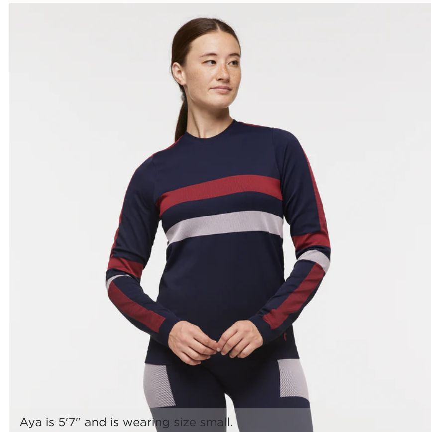 Cotopaxi dejabo seamless baselayer crew, Colour: Ink strips, Size: S