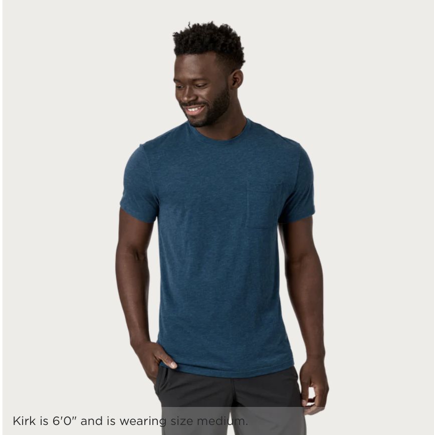 Cotopaxi Paseo Travel Pocket T-Shirt Men&#39;s, Colour: Indigo, Size: S