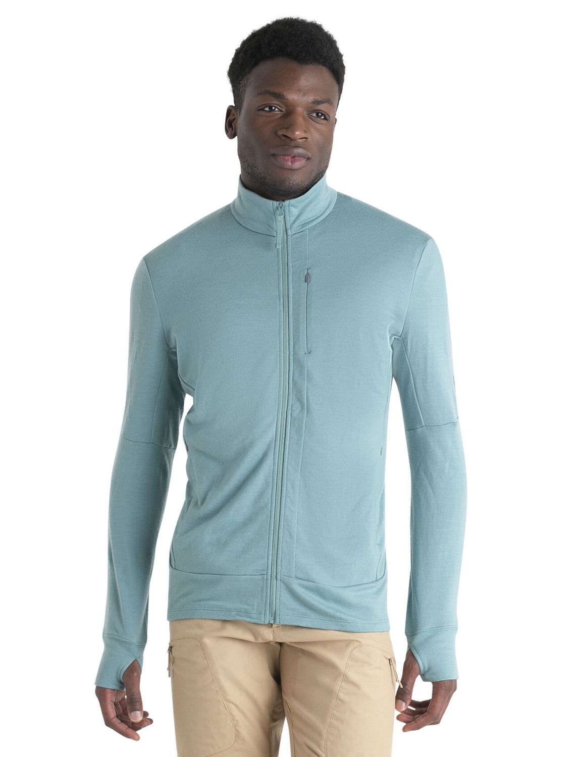 Icebreaker Men Merino 260 Quantum LS Zip, Colour: Cloud Ray, Size: S