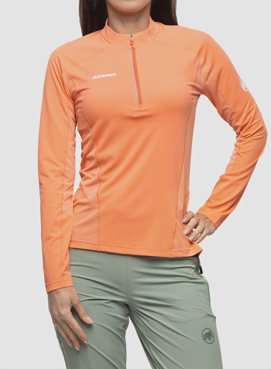 Mammut Aenergy FL Half Zip Longsleeve Women, Size: L, Colour: Salmon