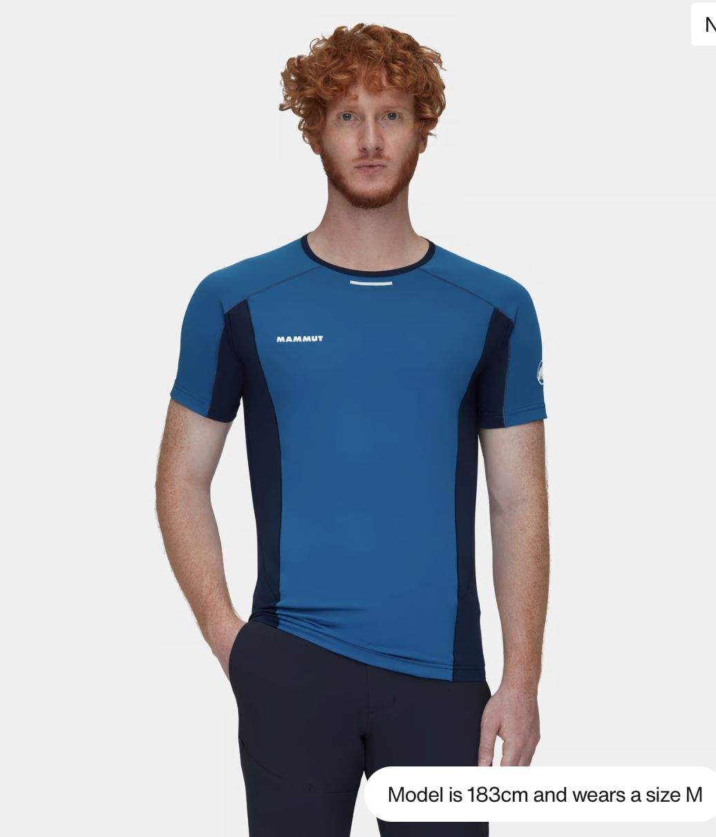 Mammut Aenergy FL T-shirt Men, Colour: Deep ice, Size: M
