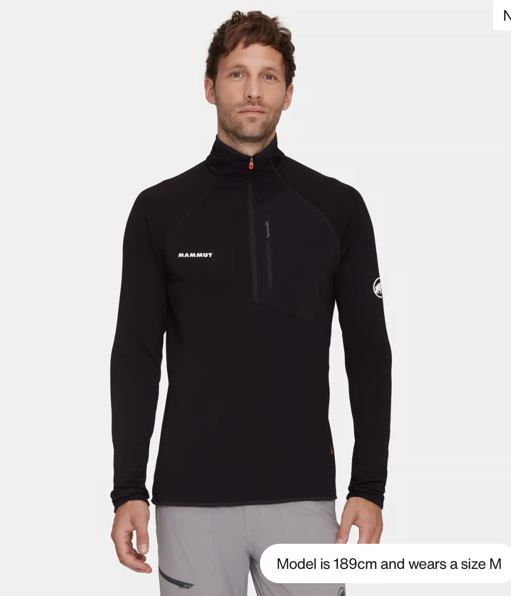 Mammut Aenergy Light ML Half Zip Pull Men, Size: XL, Colour: Black