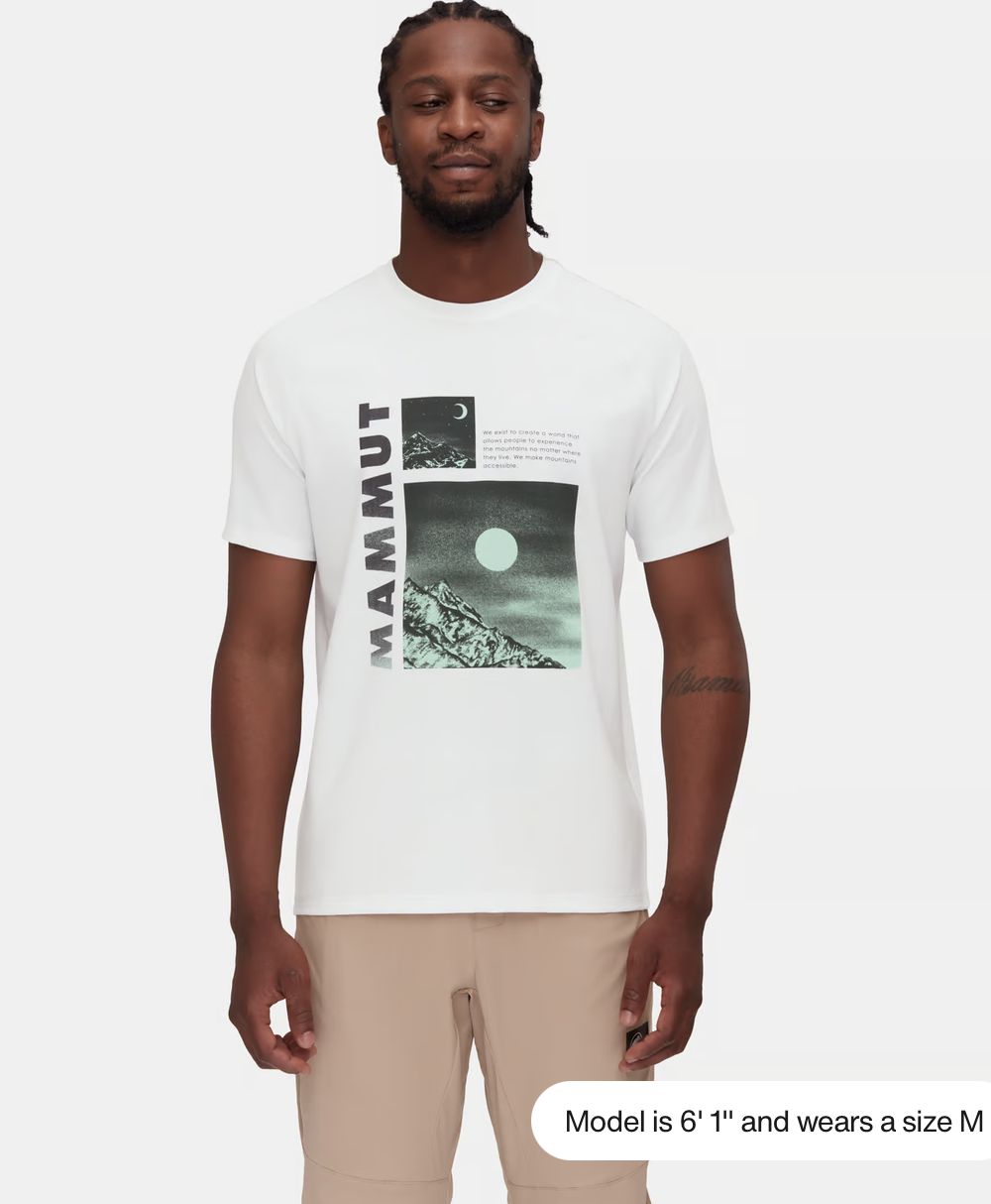 Mammut Mountain T-shirt Men Day and Night, Colour: Off White, Size: S