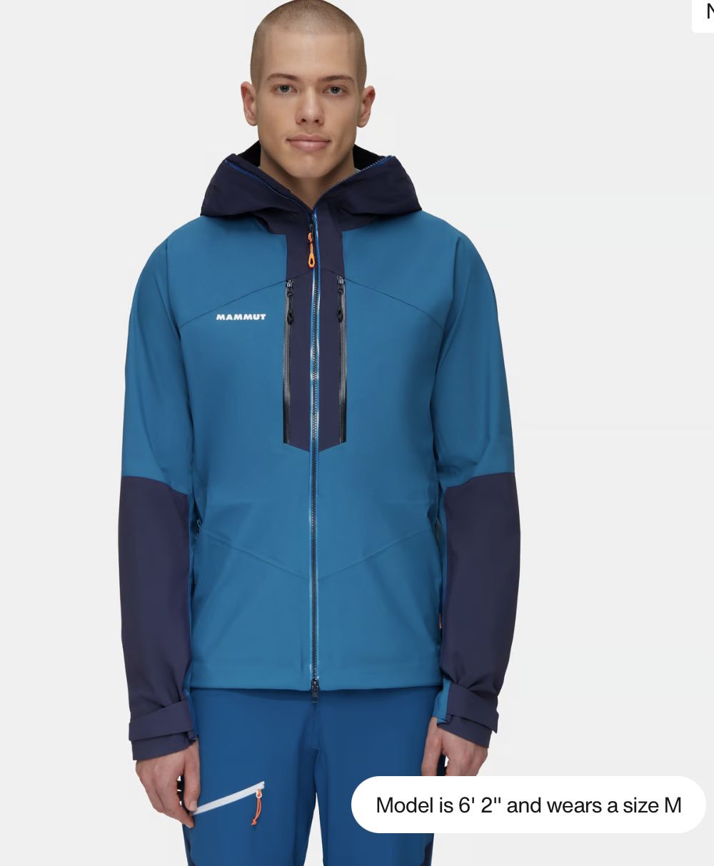 Mammut Taiss HS Hooded Jacket Men, Colour: Deep Ice-Marine, Size: S