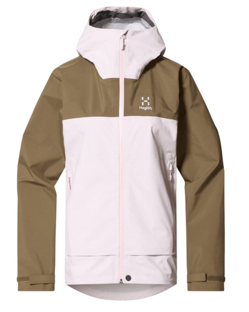 Haglofs Front Proof Jacket Women, Colour: Fresh Pink/Teak Brown, Size: XS