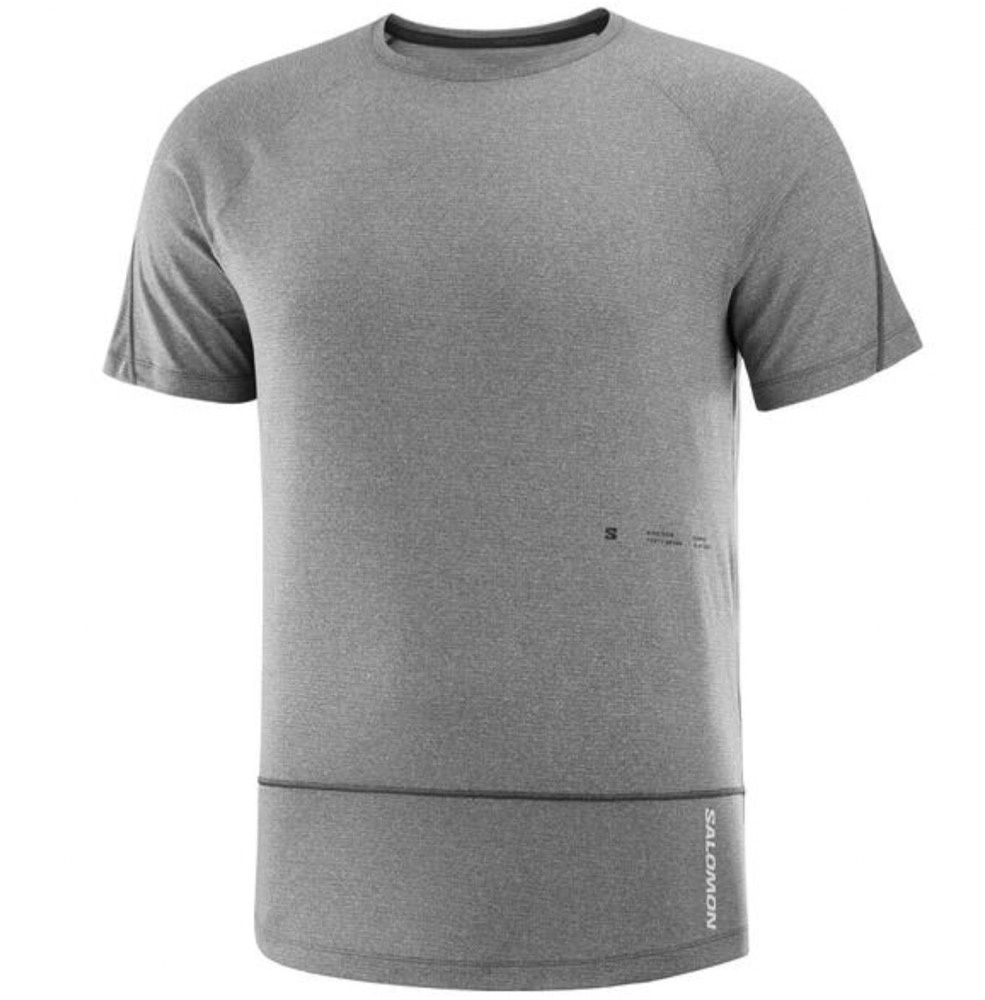 Salomon CROSS RUN SS TEE GFX M, Size: L, Colour: Deep Black