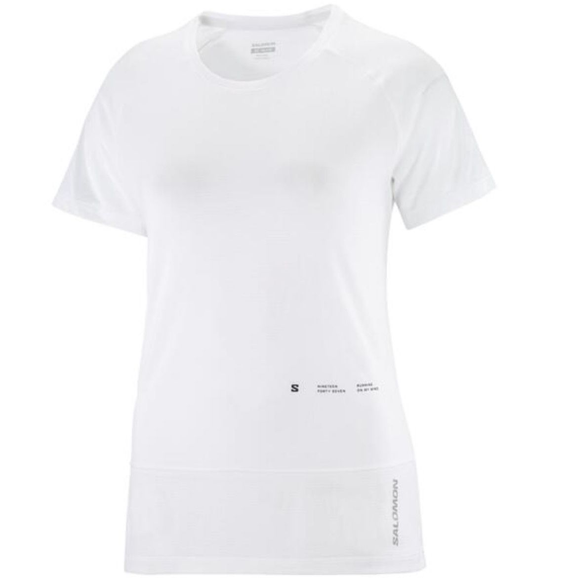 Salomon CROSS RUN TEE SS GFX W, Size: S, Colour: WHITE