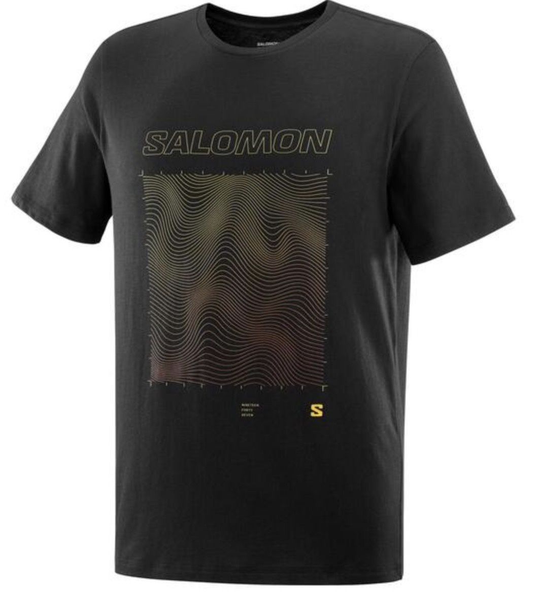 Salomon GRAPHIC SS TEE M, Colour: DEEP BLACK, Size: S