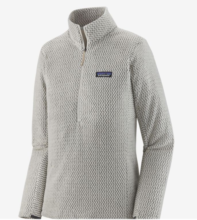 Patagonia -W/ R1 Air Zip Neck, Color: wool white, Size: L