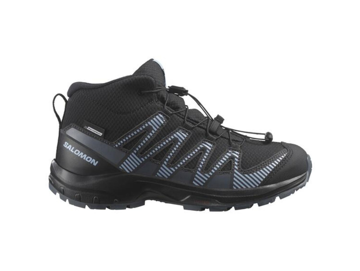 XA PRO V8 MID WP J, Colour: Black/Dark S/Al, Size: 3 Youth