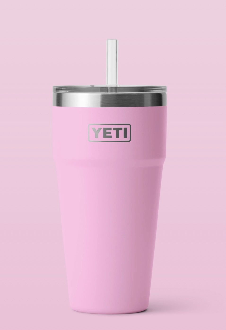 Yeti Intl rambler 26 oz straw cup, Colour: PowerPink