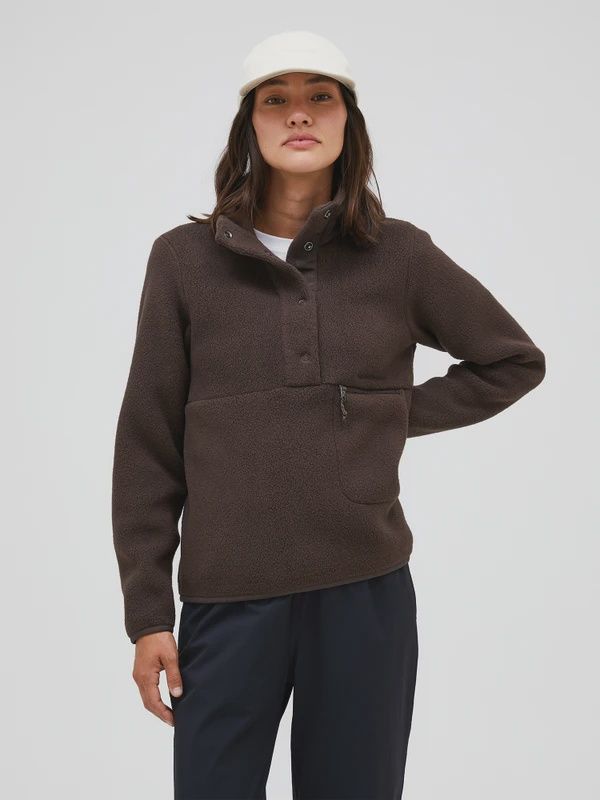 W Fleece Snap T-Neck, Colour: N38 Cliff Edge, Size: L