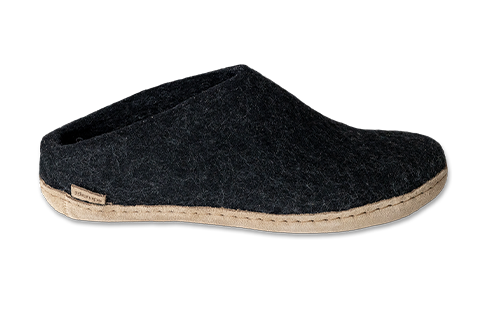 Glerups Slip-on, Colour: Charcoal, Material: Leather, Size: 36