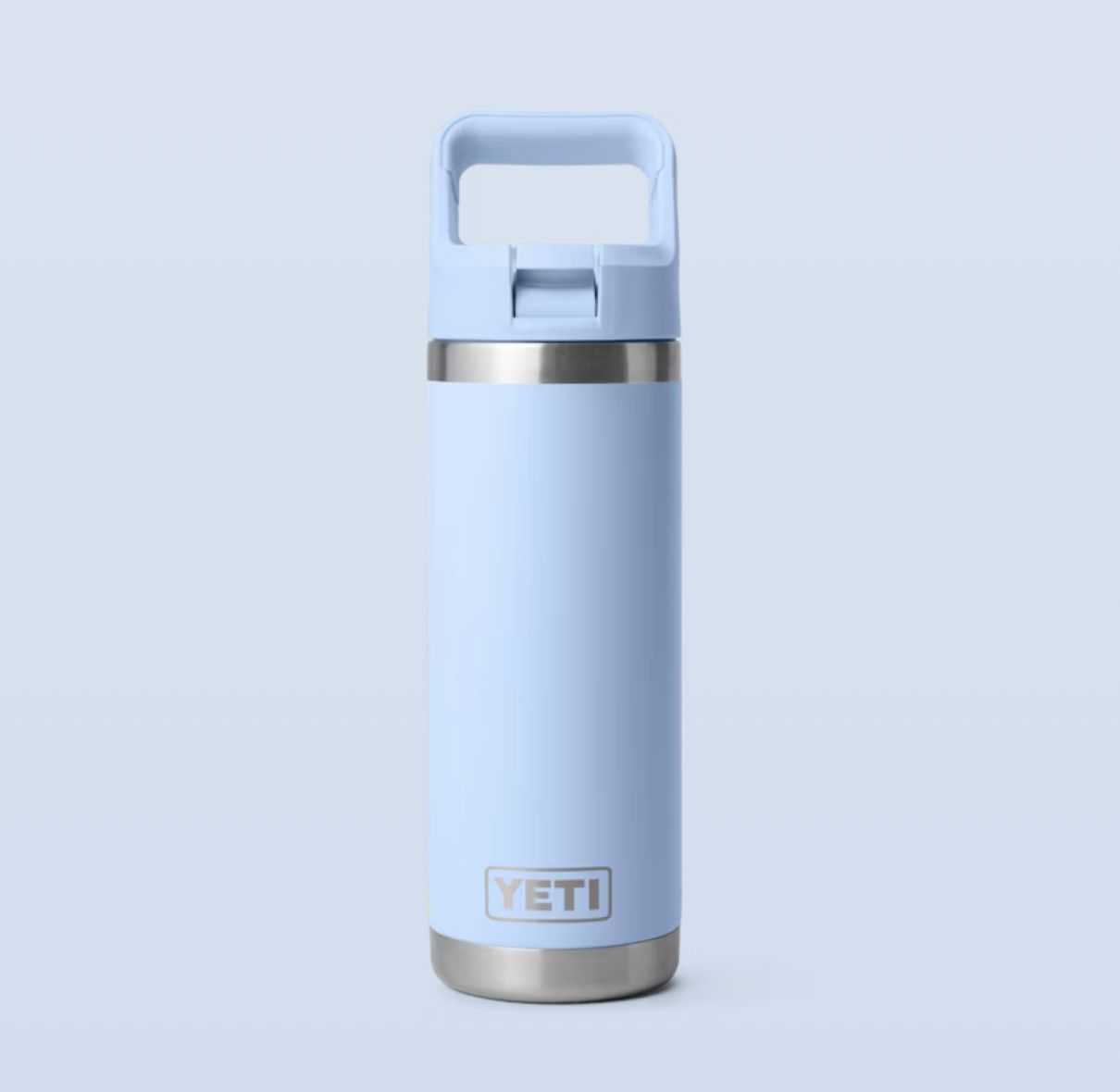 RAMBLER®  532ML WATER BOTTLE  W/  COLOUR-MATCHED STRAW CAP, Colour: BIG SKY BLUE, Size: 18oz