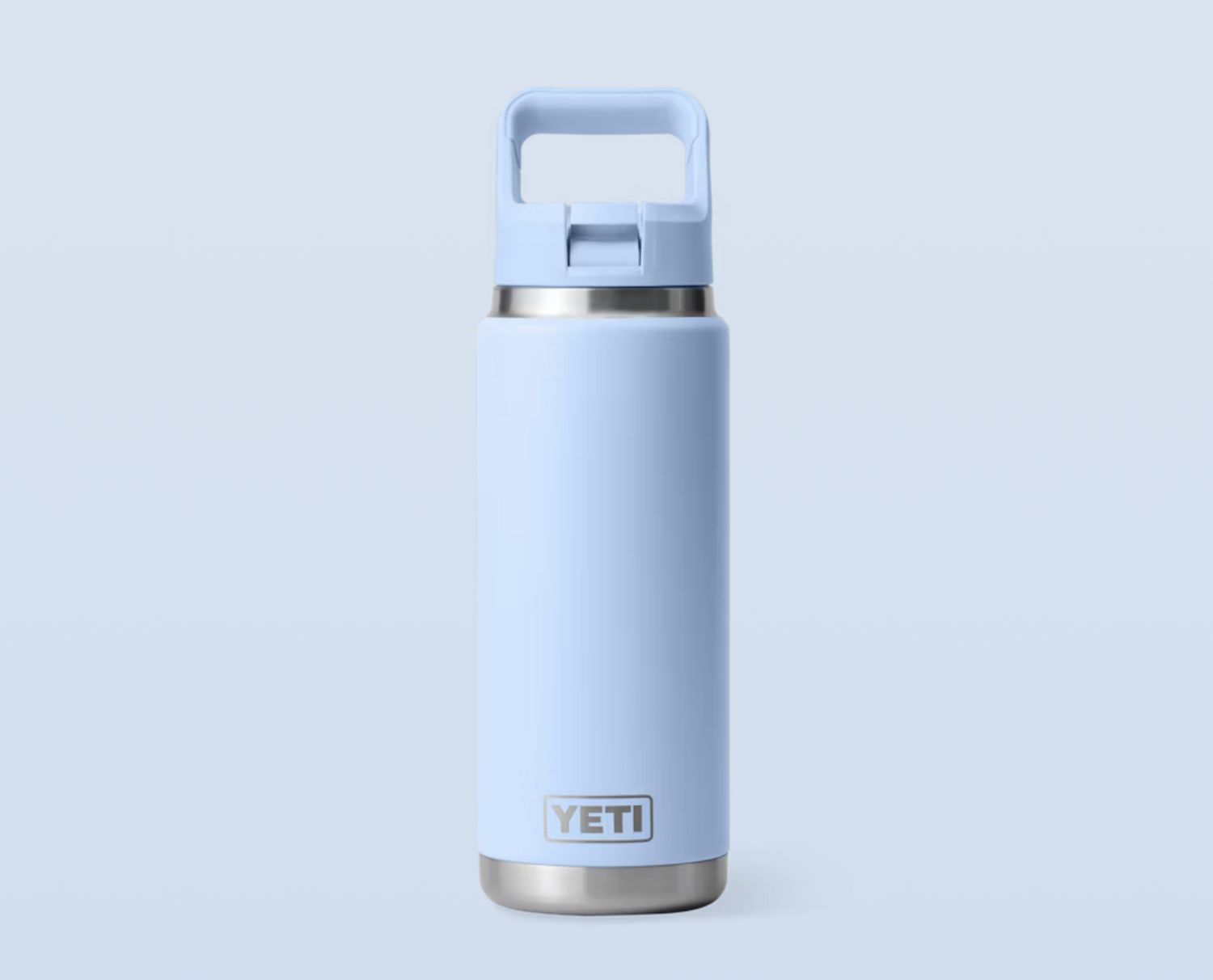RAMBLER® 769 ML WATER BOTTLE  WITH COLOUR-MATCHED STRAW CAP, Colour: BIG SKY BLUE, Size: 26oz