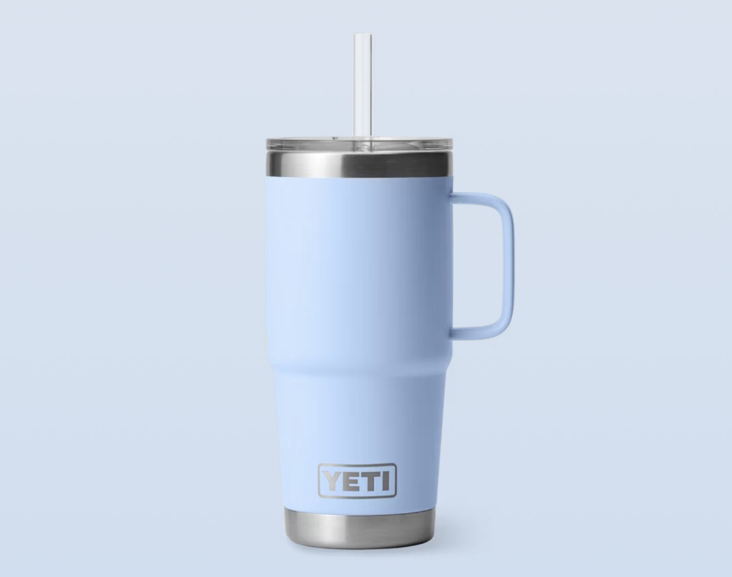 RAMBLER® 739 ML STRAW MUG  WITH STRAW LID, Colour: BIG SKY BLUE, Size: 25oz