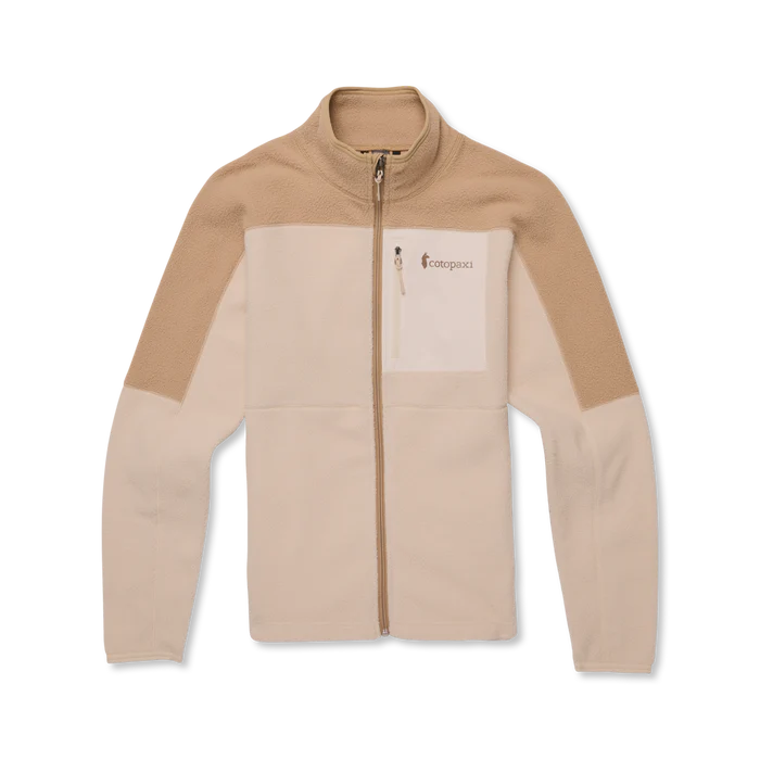 Abrazo Fleece Full-Zip Jacket Women, Colour: Khaki and Cream, Size: S