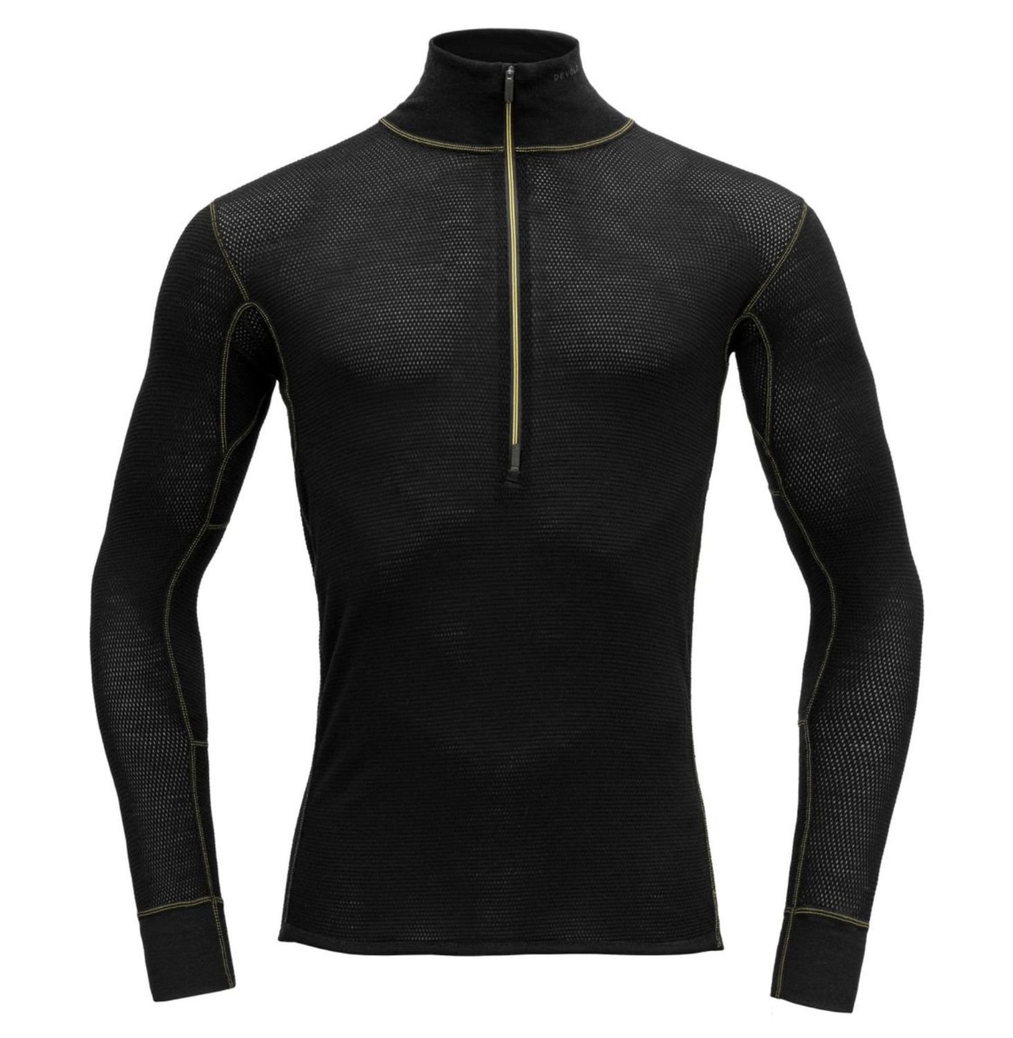 Devold-Wool Mesh 190 Zip Neck Man, Color: Caviar, Size: S