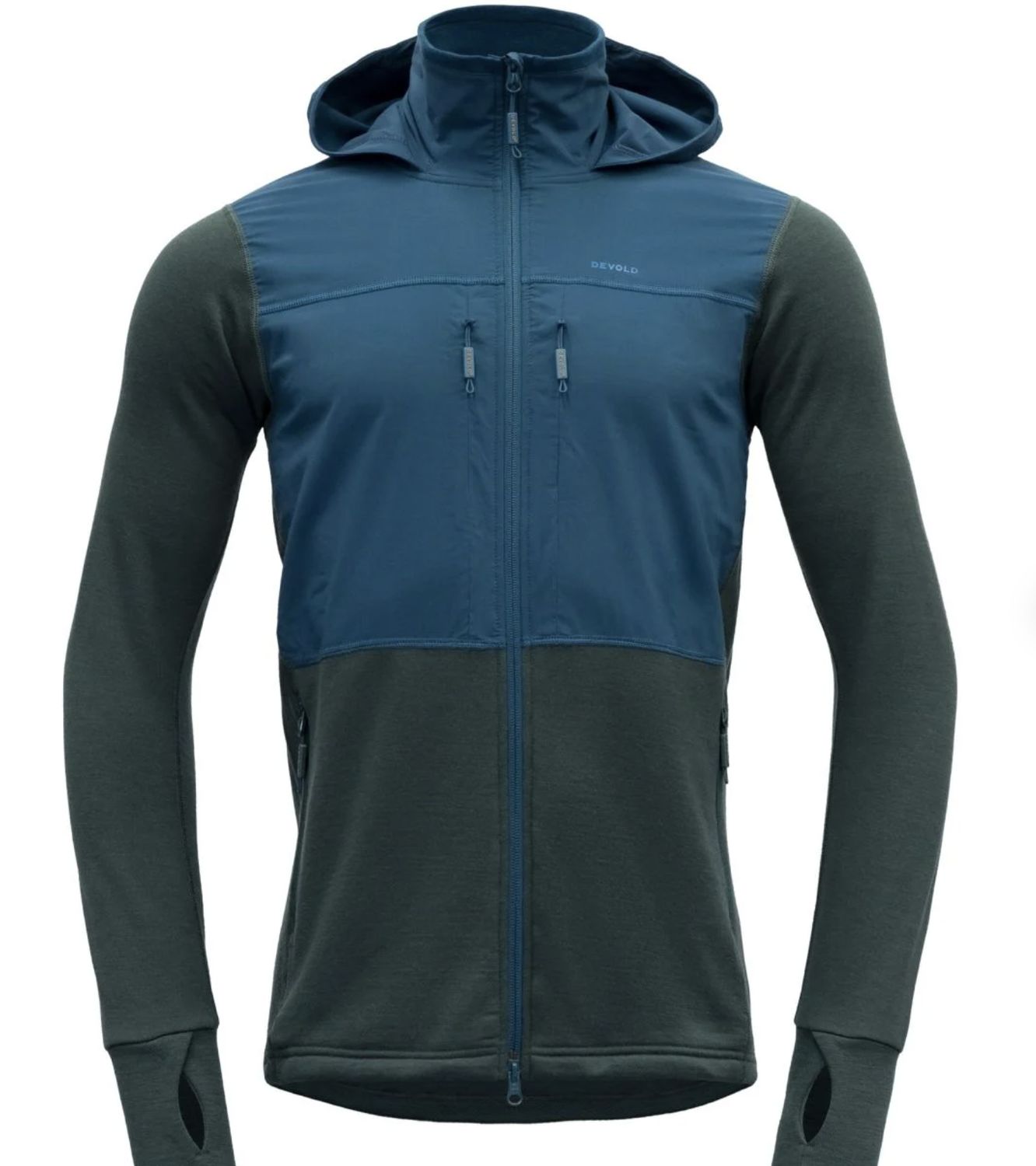 Heroy Hybrid Merino JKT Man, Color: Woods/Flood, Size: S