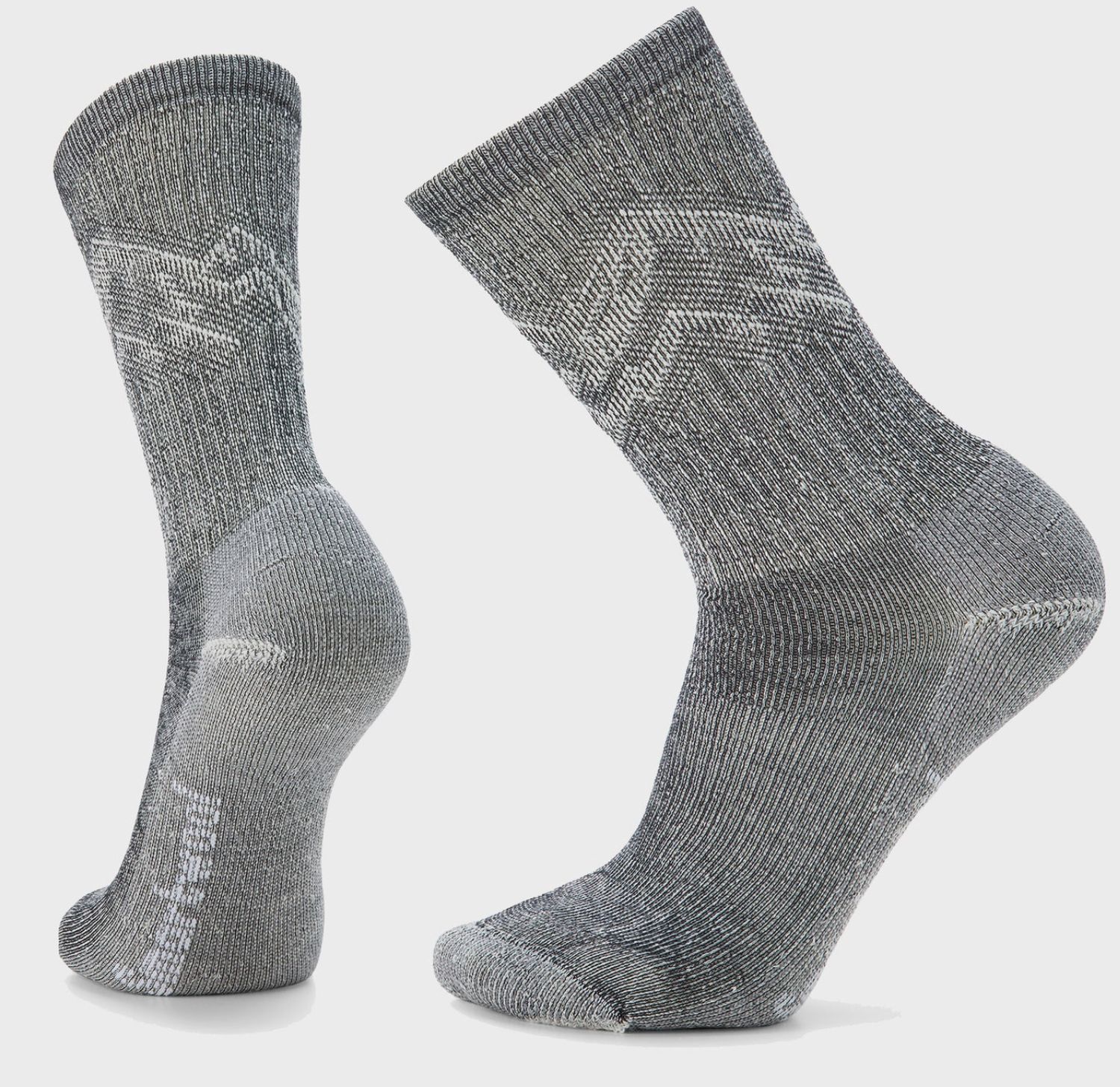 Hike Classic Edition Light Cushion Mountain Pattern Crew Socks, Colour: BLACK, Size: S