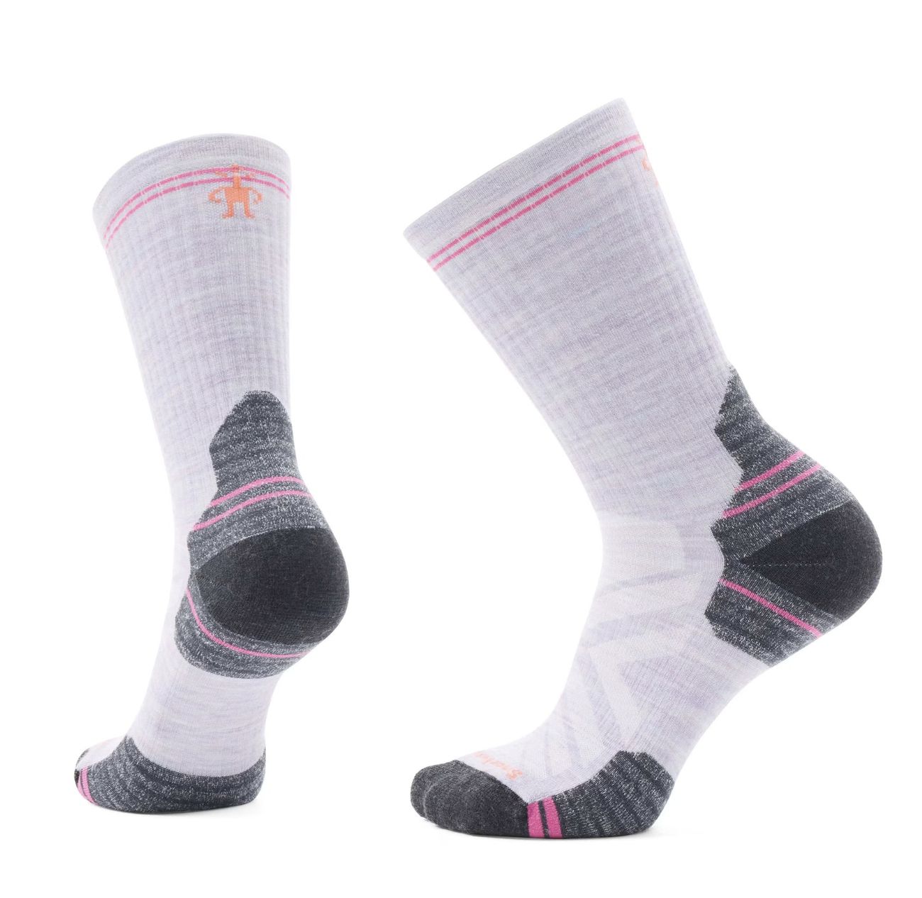 Women's Hike Targeted Cushion Crew Socks, Colour: PURPLE ECLIPSE, Size: S