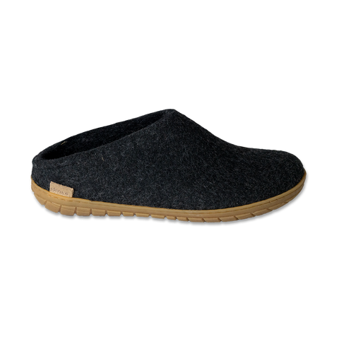 Slip-on with rubber sole, Colour: Charcoal, Size: 36