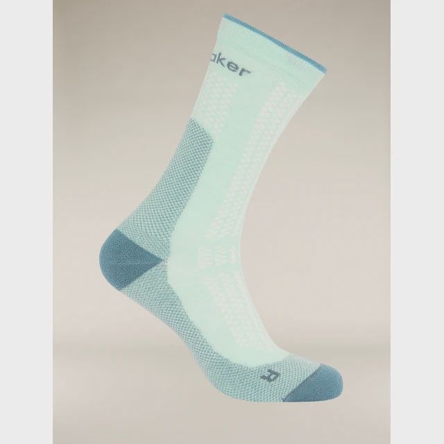 Men Merino Hike+ Ultralight Crew, Colour: Mint/Blue Ash, Size: Small