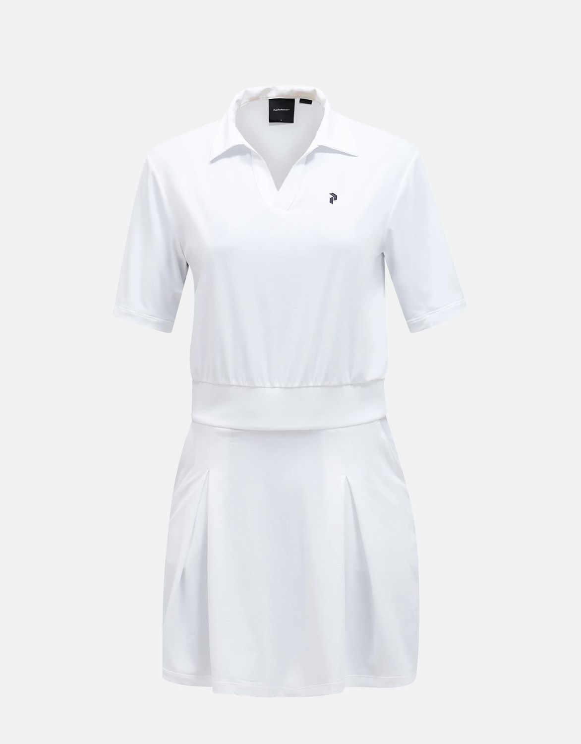 W Pleated Dress-WHITE, Size: L