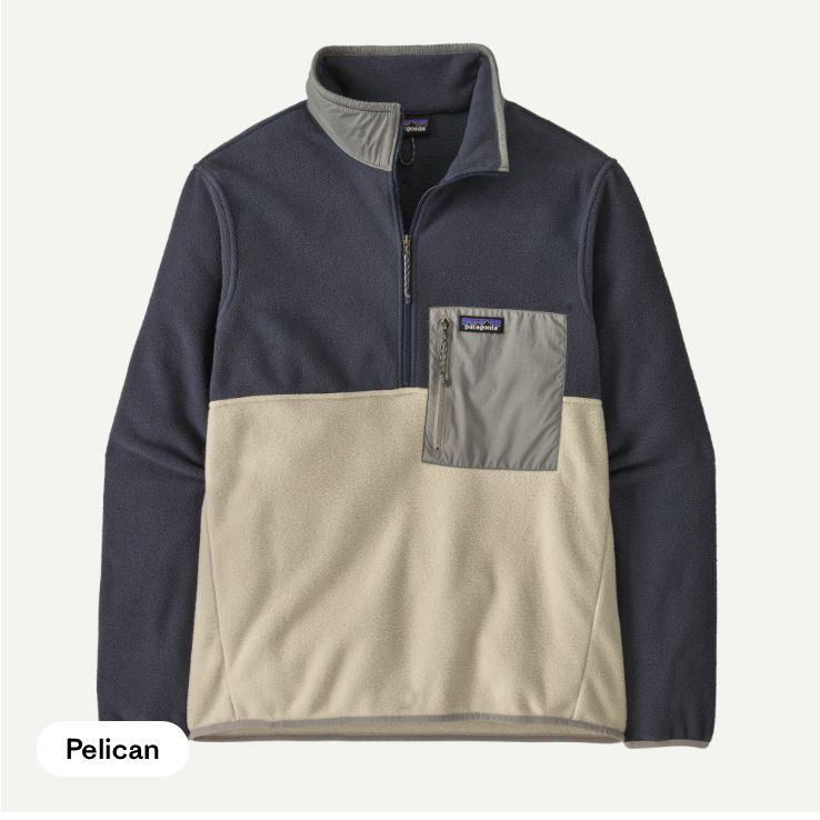 M's Microdini 1/2 Zip P/O, Colour: Pelican, Size: M