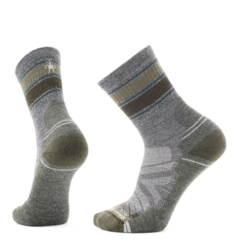 Hike Light Cushion Striped Mid Crew Socks