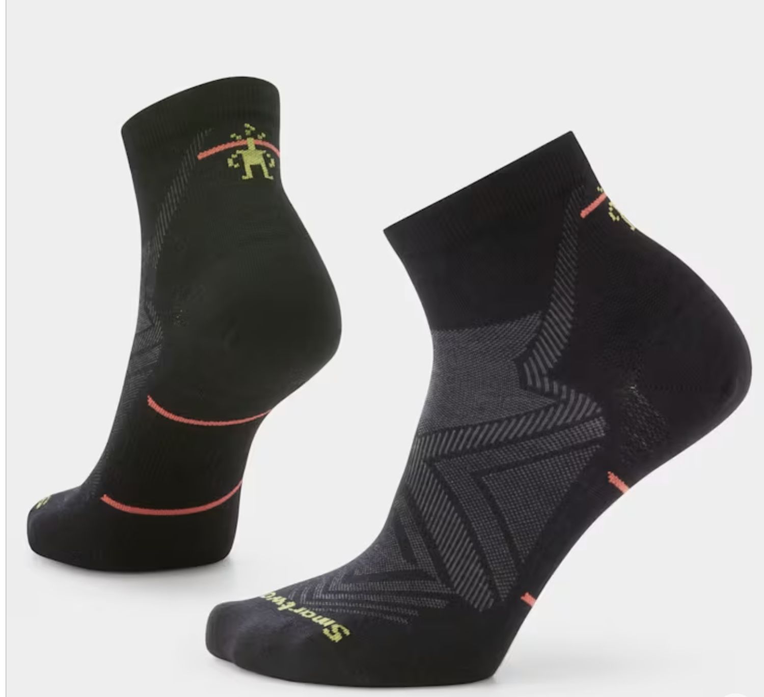 Women's Run Zero Cushion Ankle Socks, Colour: BLACK, Size: S