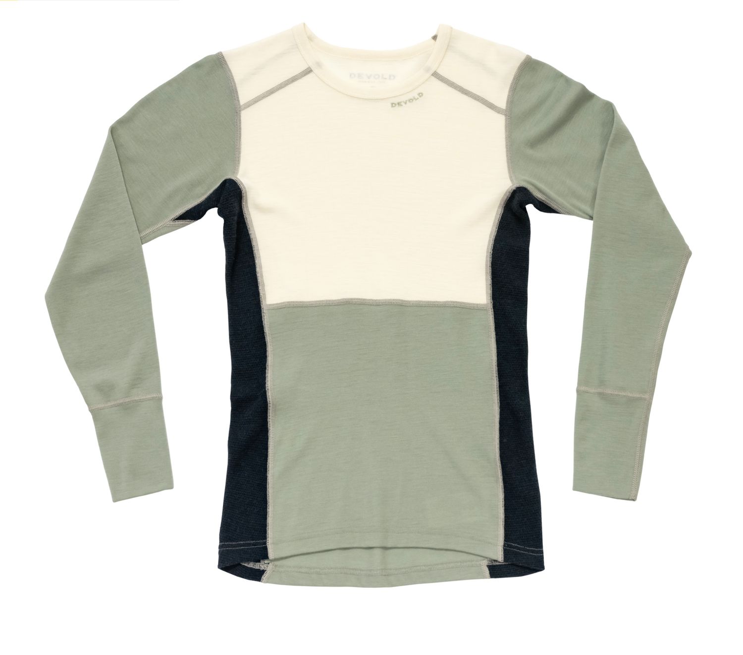 LAUPAREN MERINO 190 SHIRT WMN, Colour: RAW WHITE/FOG/INK, Size: S