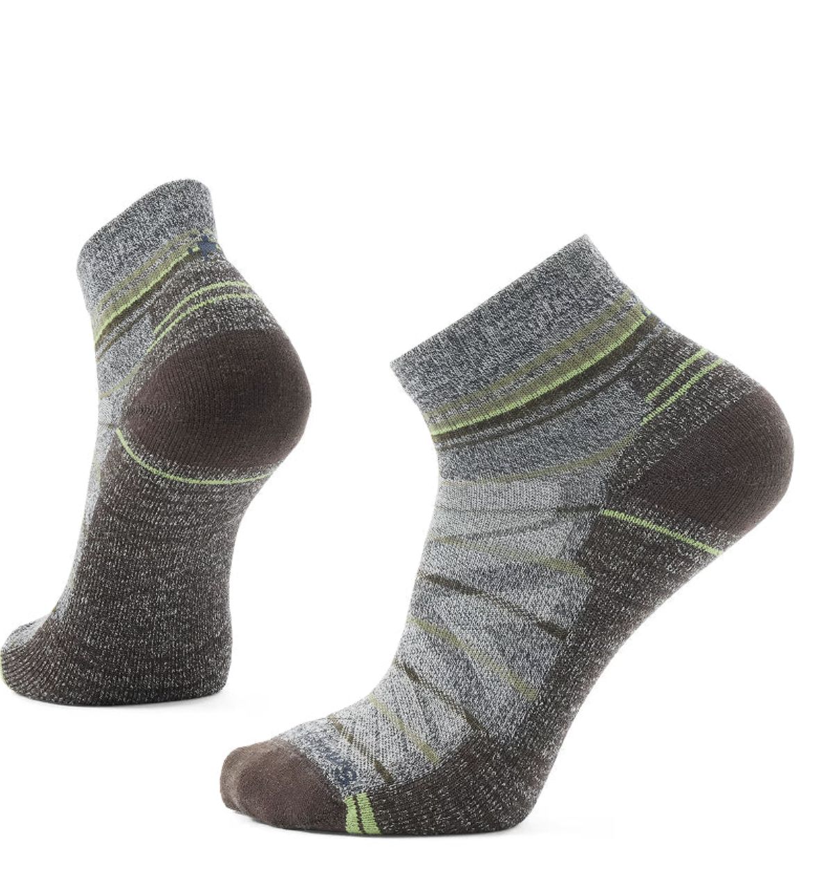 Hike Light Cushion Pattern Ankle Socks, Colour: ASH-CHARCOAL, Size: M